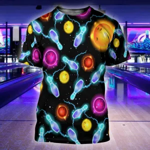3D All Over Printed Bowling Shirt Bowling Art Tee Shirt Men Women