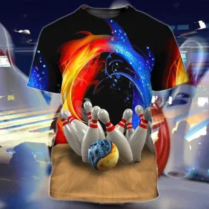 3D All Over Printed Bowling T Shirt, Namashops Bowling Shirt For Men And Women, Cool Gift For Bowling Player