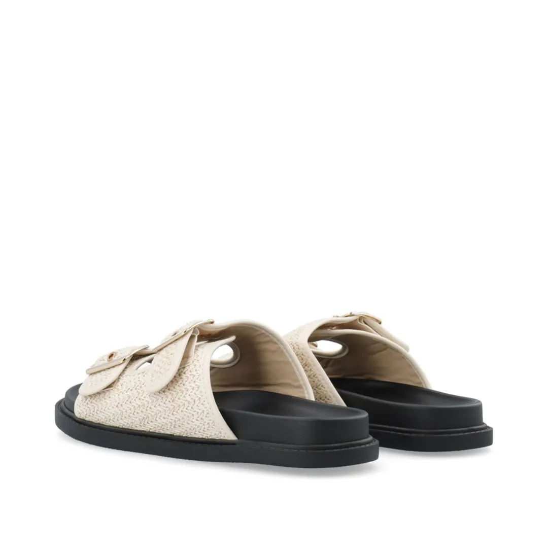 Biaoslo Buckle Slides (Off White)