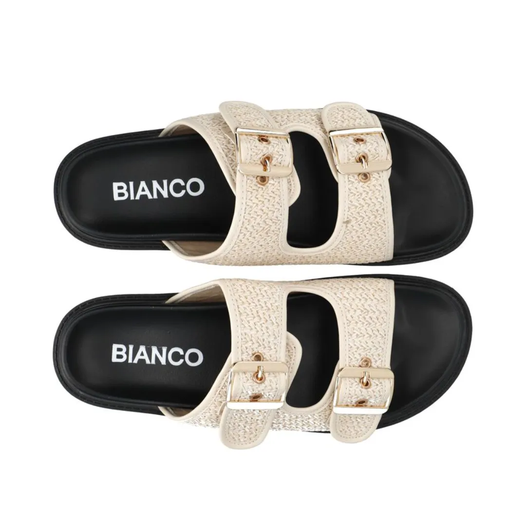 Biaoslo Buckle Slides (Off White)