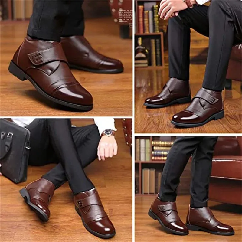 Christmas Early Sale 47% OFFMen's Warm Faux Fur lined Ankle Snow Business Boots
