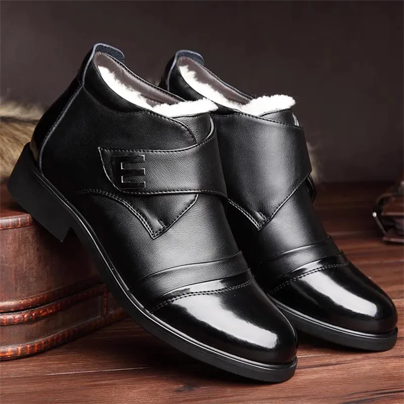 Christmas Early Sale 47% OFFMen's Warm Faux Fur lined Ankle Snow Business Boots