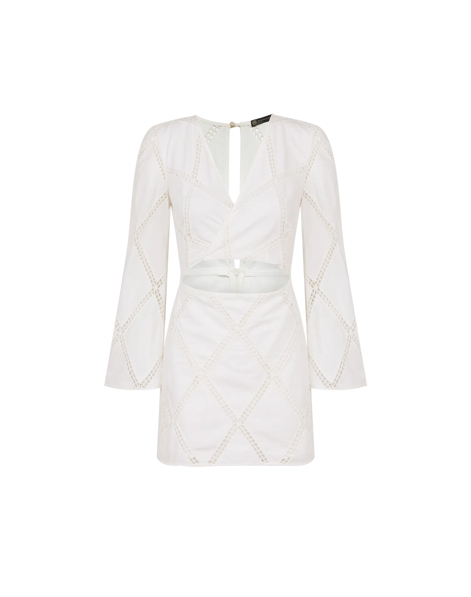 Eyelet Kaira Short Dress - Off White