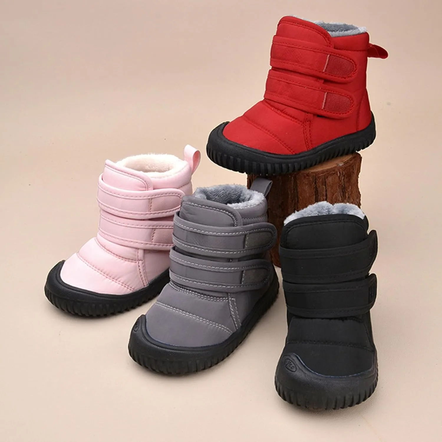 Girls Boys Warm Fr Lined Winter Snow Boots Waterroof Outdoor Ankle Booties Comfortable Shoes Tall Boots for Girls