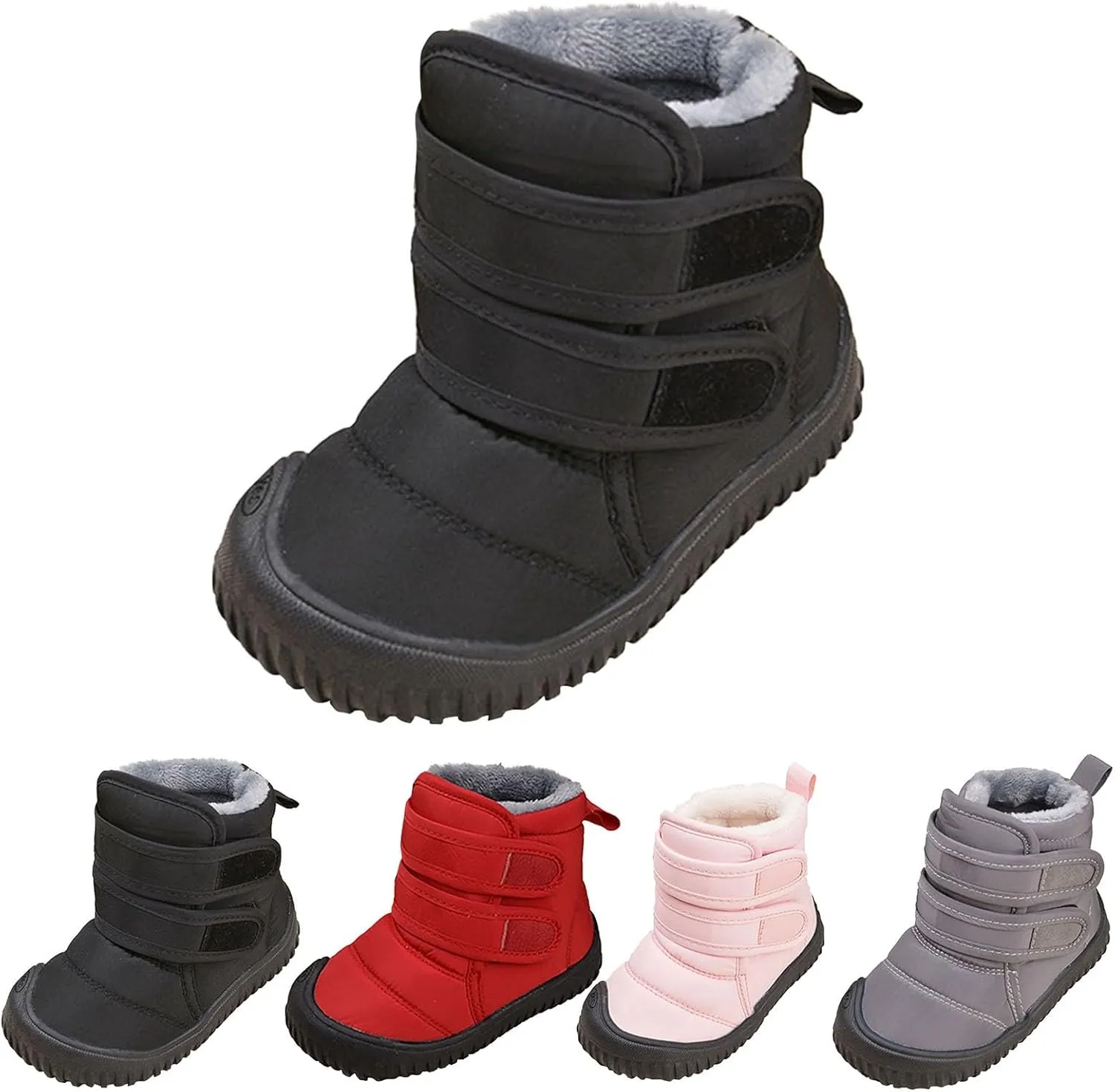 Girls Boys Warm Fr Lined Winter Snow Boots Waterroof Outdoor Ankle Booties Comfortable Shoes Tall Boots for Girls