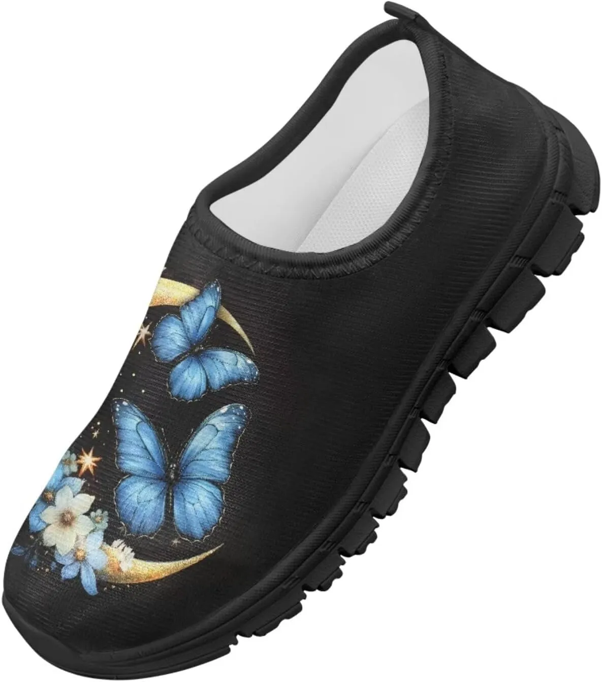 Girls Butterfly Sneakers for School Breathable Mesh Running Tennis Shoes Casual Flats Walking Shoe