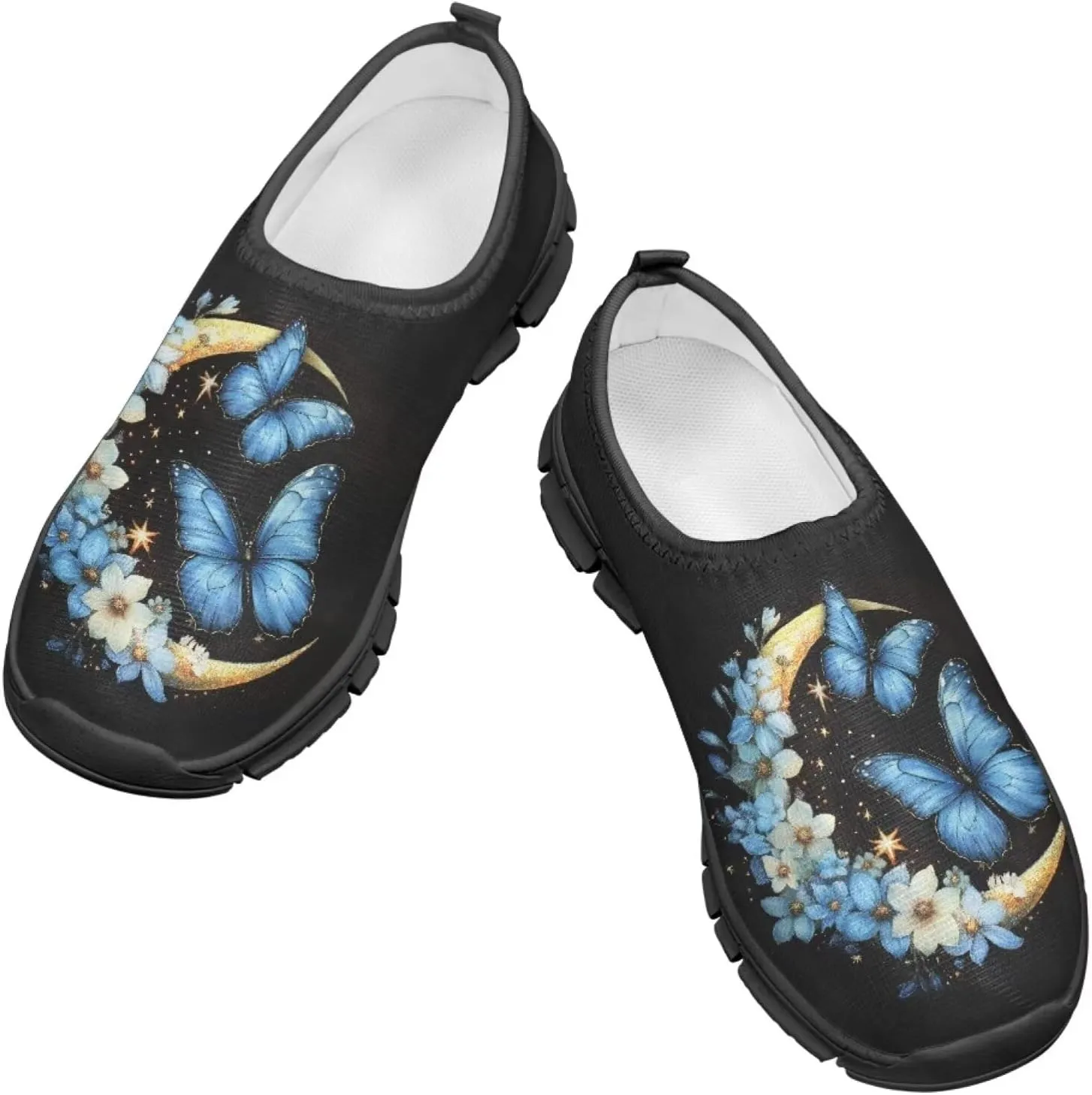 Girls Butterfly Sneakers for School Breathable Mesh Running Tennis Shoes Casual Flats Walking Shoe