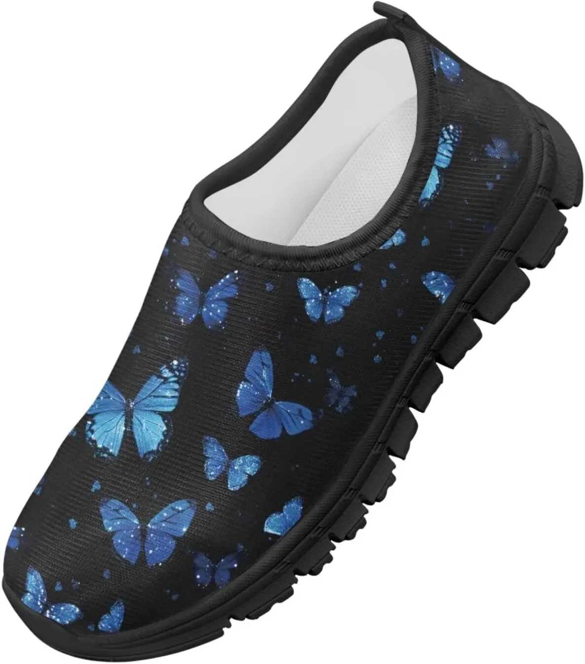 Girls Butterfly Sneakers for School Breathable Mesh Running Tennis Shoes Casual Flats Walking Shoe