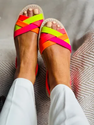 In Your Face Neon Peeptoe Avarca