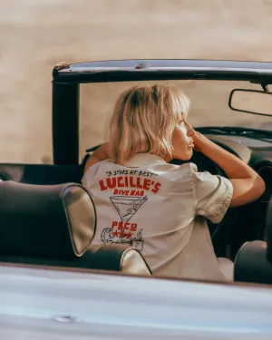 Lucille's Dive Bar Bowling Shirt - Bone