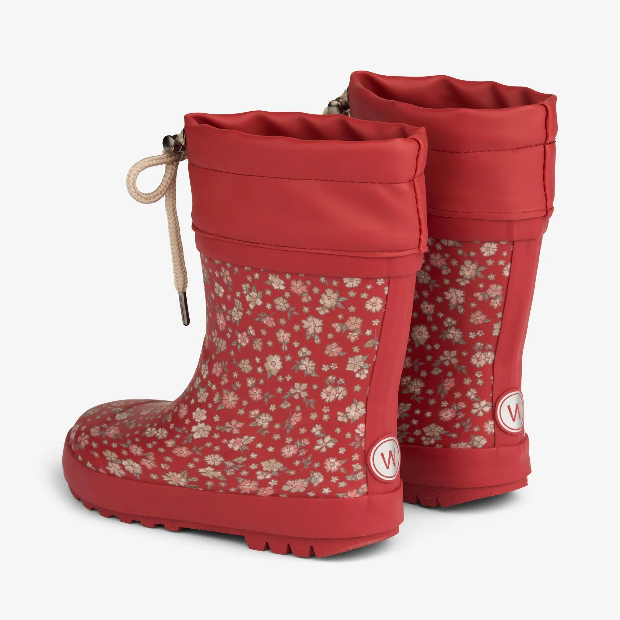 Thermo Rubber Boot Print - red flowers